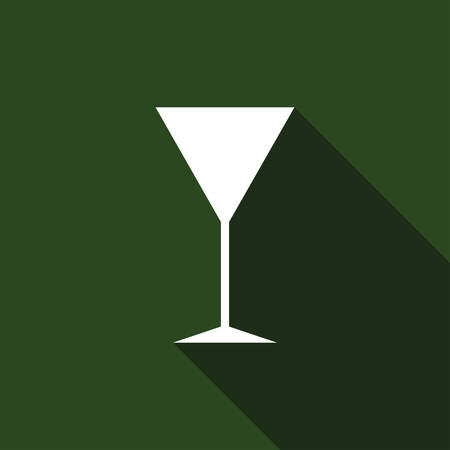 Cocktail glass icon flat vector illustrationのイラスト素材