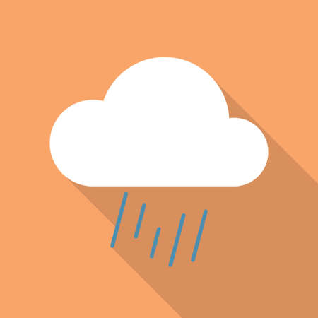 Cloud weather icon flat illustration vectorのイラスト素材