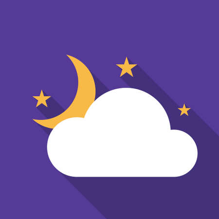 Cloud weather icon flat illustration vectorのイラスト素材