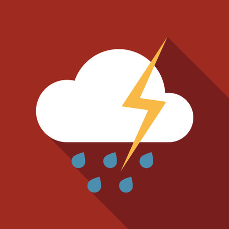 Cloud weather icon flat illustration vectorのイラスト素材