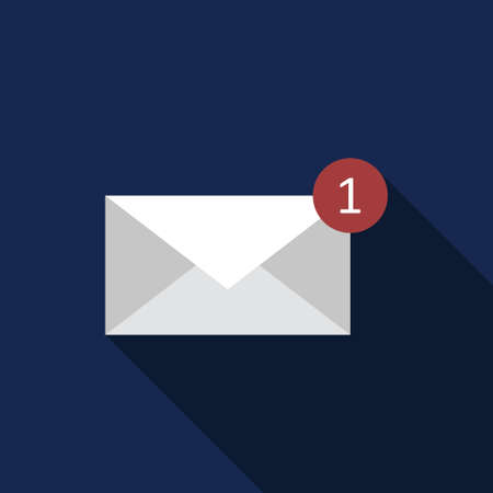 Mail communication icon flat illustration vectorのイラスト素材