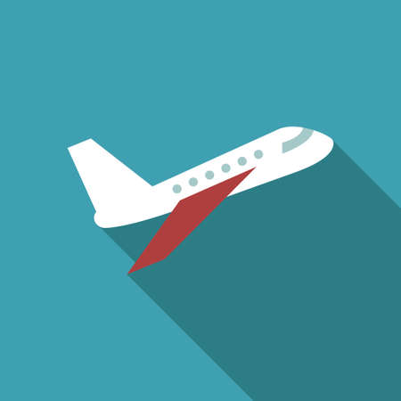 Air plane icon flat illustration vectorのイラスト素材