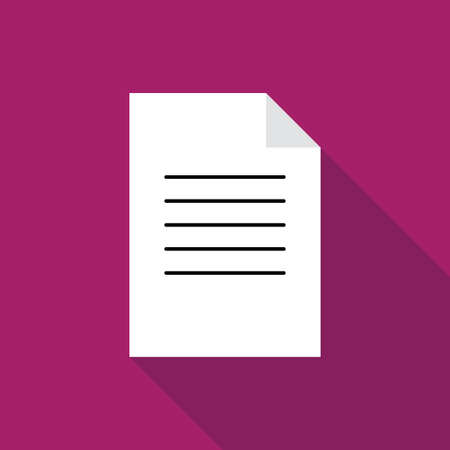 Document paper icon flat illustration vectorのイラスト素材