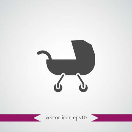 Buggy Icon Simple Child Sign Vector Kid Illustrationのイラスト 素材 ストックフォト 写真素材のstock Foto ストックドットフォト