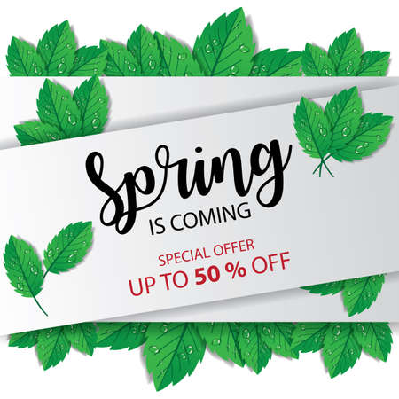 Promotional Spring bannerのイラスト素材