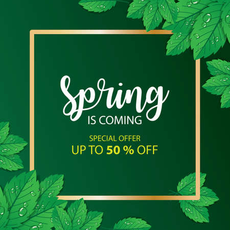 Promotional Spring bannerのイラスト素材