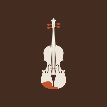 Classical violin icon. Isolated vector string set.のイラスト素材