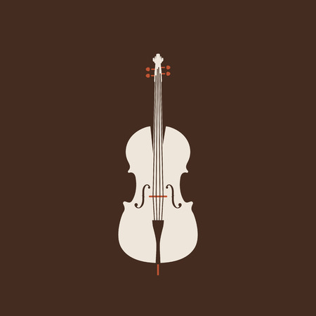 Classical cello icon. Isolated vector string set.のイラスト素材