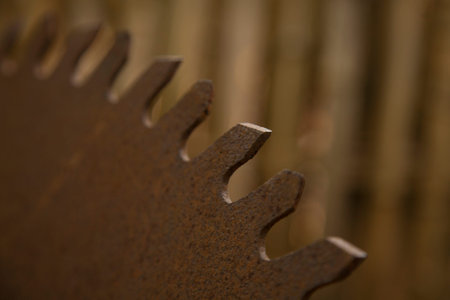 Old Rusted circular saw blade.