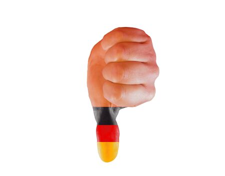 Thumbs down Germanyの写真素材