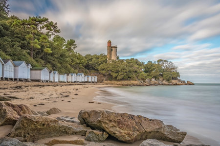 The beaches and the sea of Noirmoutier islandの写真素材
