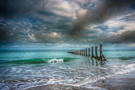 The beaches and the sea of Noirmoutier islandの写真素材
