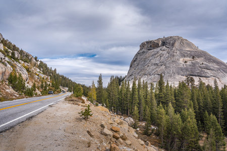 Yosemite national park in sierra Nevada of country of Californiaの写真素材