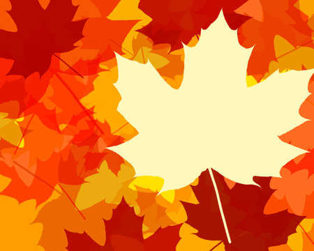 silhouettes of fall color leavesの写真素材