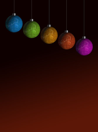 multi colored ornamentsの写真素材