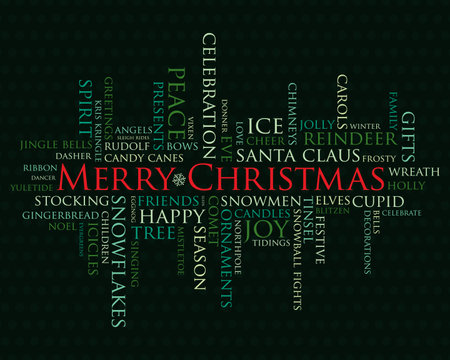 merry christmas and other holiday wordsのイラスト素材