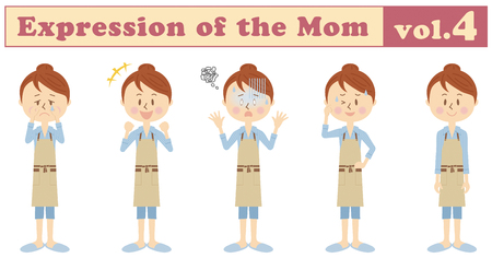 Expression of various moms vol.4のイラスト素材