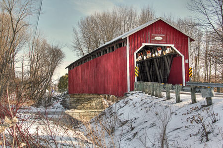 Covered bridge 40の写真素材