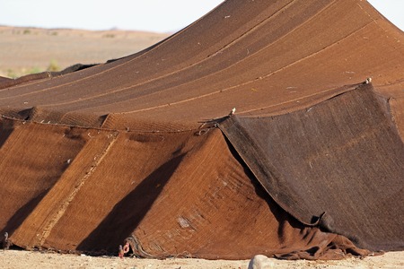 Bedouin tent found in the Sahara desertの写真素材