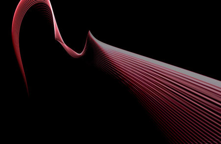 computer generated colorfull lines on black background