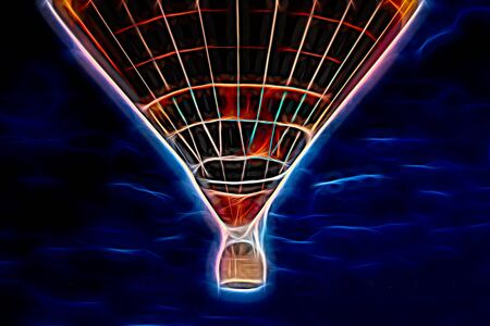 Computer generated neon abstract color full shapesの写真素材