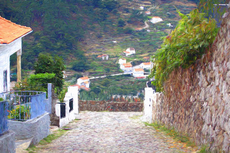 Portugal 2023 rural photo art manipulationの写真素材