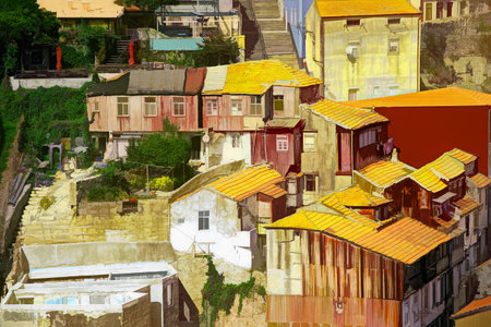 Portugal 2023 rural photo art manipulationの写真素材