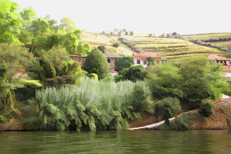 Portugal 2023 rural photo art manipulationの写真素材