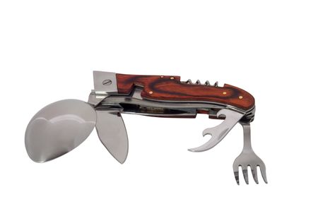 Knife for the tourist and the fisherman on white backgroundの写真素材