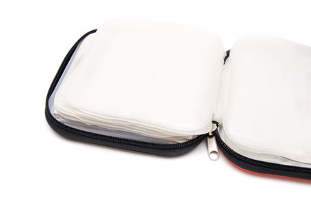 The iron box for storage and to carry disk CDの写真素材