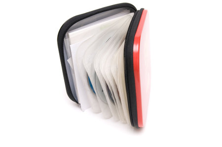 The iron box for storage and to carry disk CDの写真素材