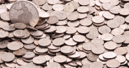 background of a penny coin Russiaの写真素材