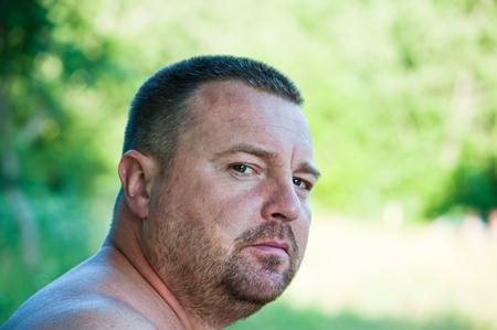 portrait of middle-aged menの写真素材
