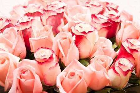 a large bouquet of red rosesの写真素材