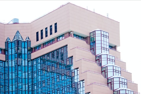 Modern high-rise building with large windowsのeditorial素材