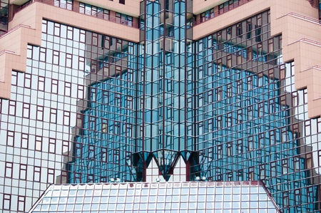 Modern high-rise building with large windowsのeditorial素材