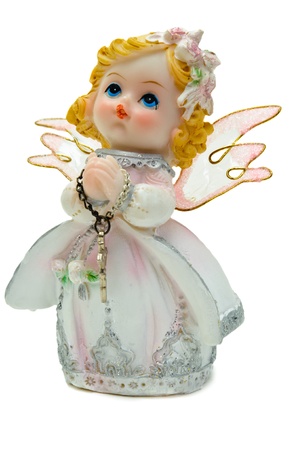 little girl angel to pray to Godの写真素材