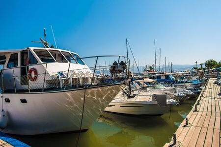 seaport town of the island of Cyprus Latchiの写真素材