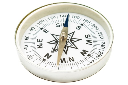 Tourist compass on a white backgroundの写真素材