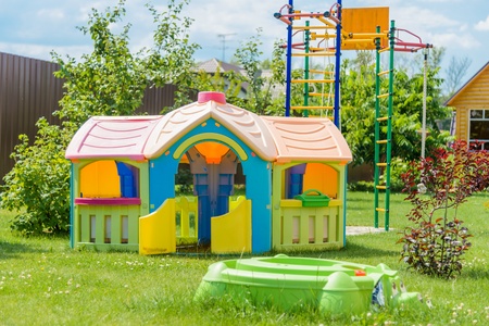 swing carousel in the park for childrenの写真素材