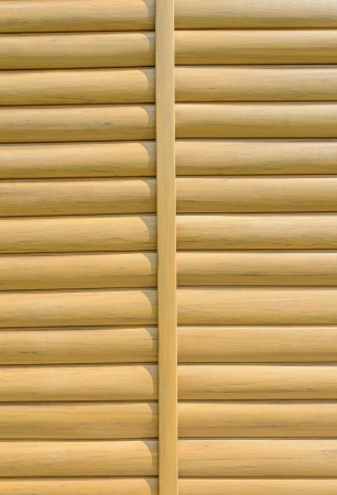 Background wooden convex laths horizontalの写真素材