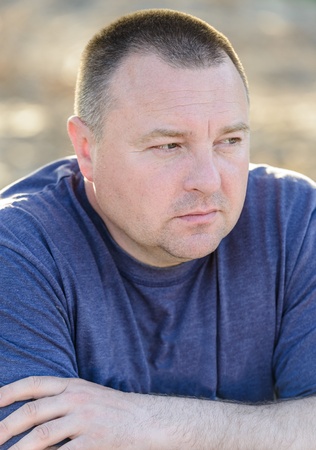 portrait of middle-aged menの写真素材