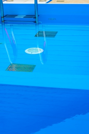 ladder into the pool の写真素材