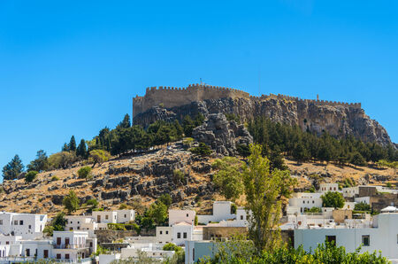 old fortress is not a mountain in Greece Rhodesのeditorial素材