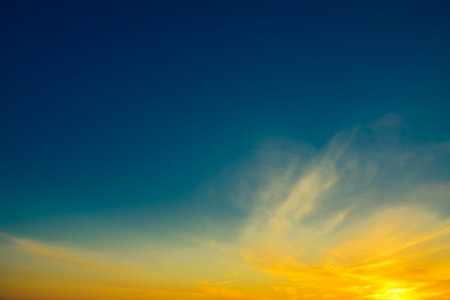 Decline in clouds of the sun with beams background