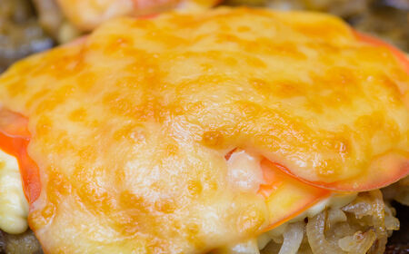 cooking baked with mayonnaise and cheeseの写真素材