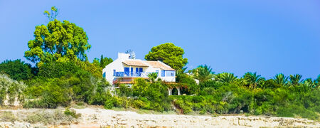 with classical building in the Greek style house in cyprusのeditorial素材