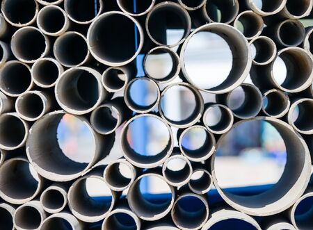 abstract background of the pipe cross-section ringsの写真素材
