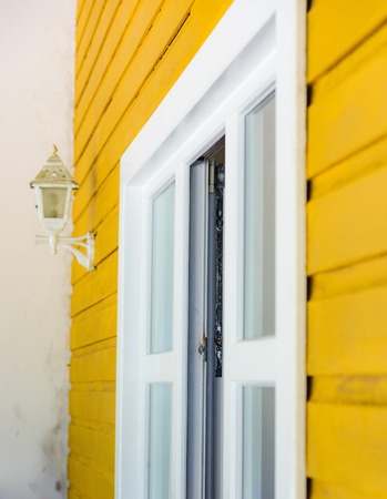 window on the outside of the buildingの写真素材