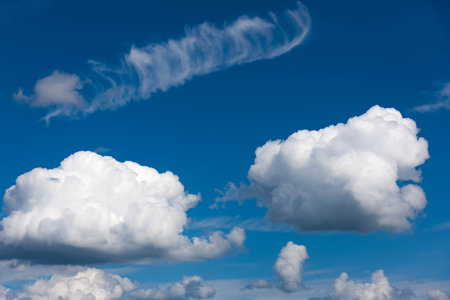 realistic abstract sky with white clouds background